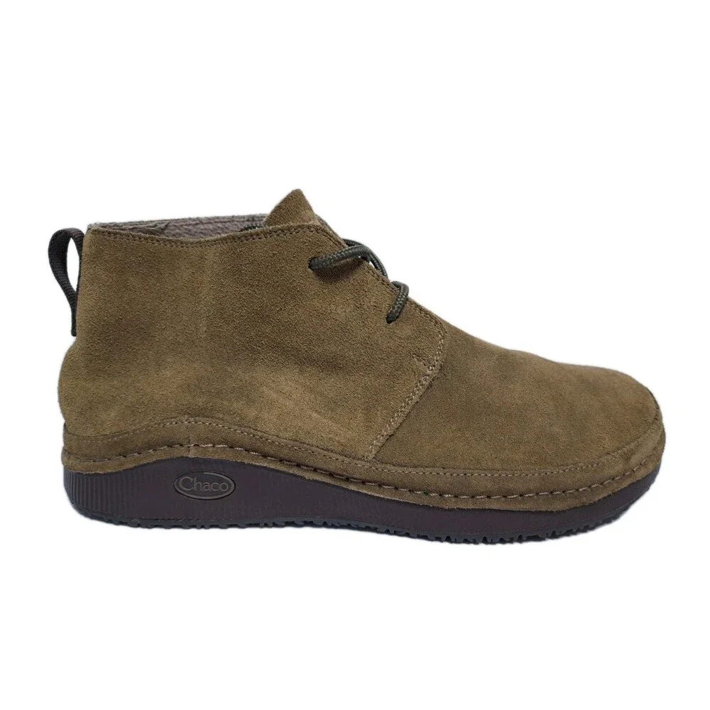 Chaco Men’s Size 11 Paonia Chukka Boots Earth Brown Suede Wool Blend Lining